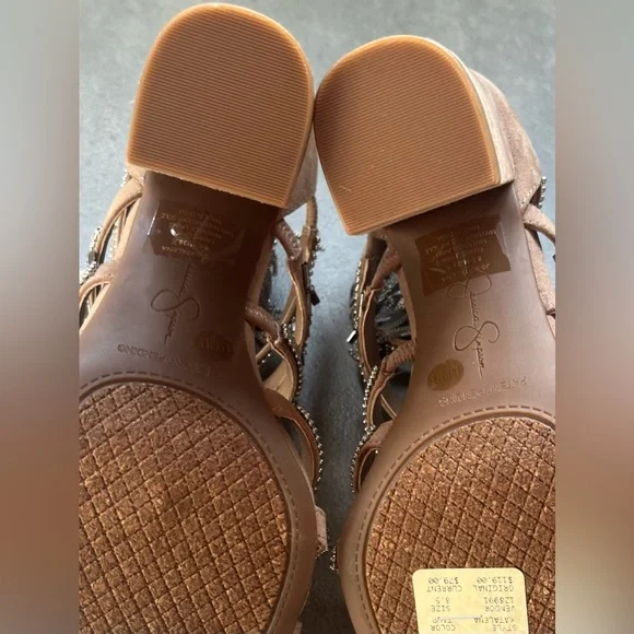 Jessica Simpson Strappy Platform Sandals with Chains… - Picture 8 of 9